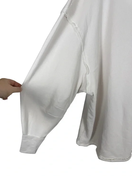 Natural Life Oversized Kick Back Cotton V-Neck Pullover Sweatshirt Sz S/M - Picture 3 of 5